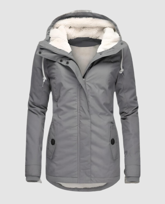 Lange Gefütterte Winterjacke Damen | Heidi-Mode
