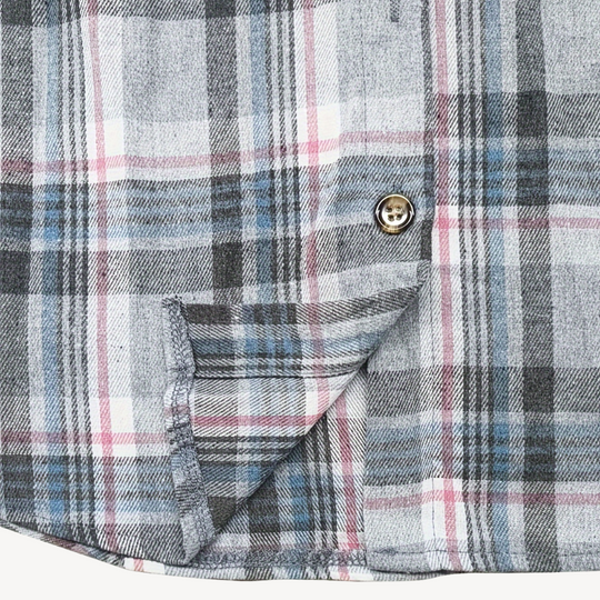 Heidi-Mode | Damen Karierte Button-Down Hemdjacke mit Kapuze