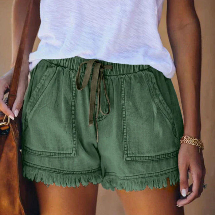 Sommershorts mit Rüschen