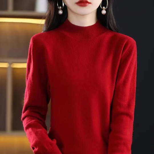Heidi-Mode | Kaschmir Pullover Damen Hoher Kragen, Weich & Zeitloses Design