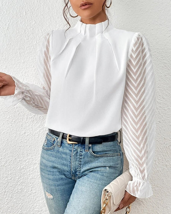 top met lange mouwen in coastal chic