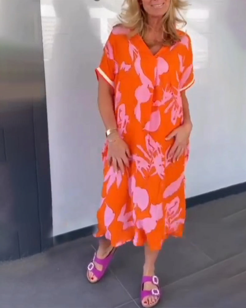 Heidi-Mode | Lässiges, Lockeres Kleid mit Aufdruck