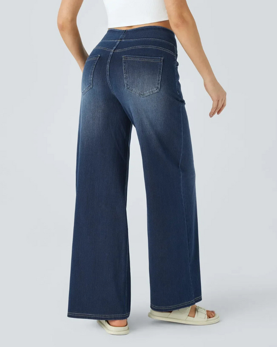 Heidi-Mode | Weit Beinformte Hochgeschnittene Jeans für Damen