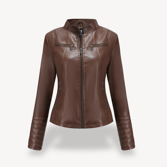 Heidi-Mode | Klassische Biker Kunstlederjacke Damen