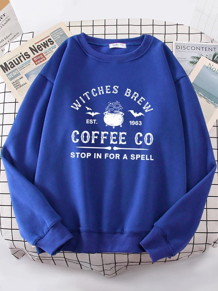 Heidi-Mode | Lustiges Sweatshirt mit "witches Brew Coffee Co" Print Damen Pullover