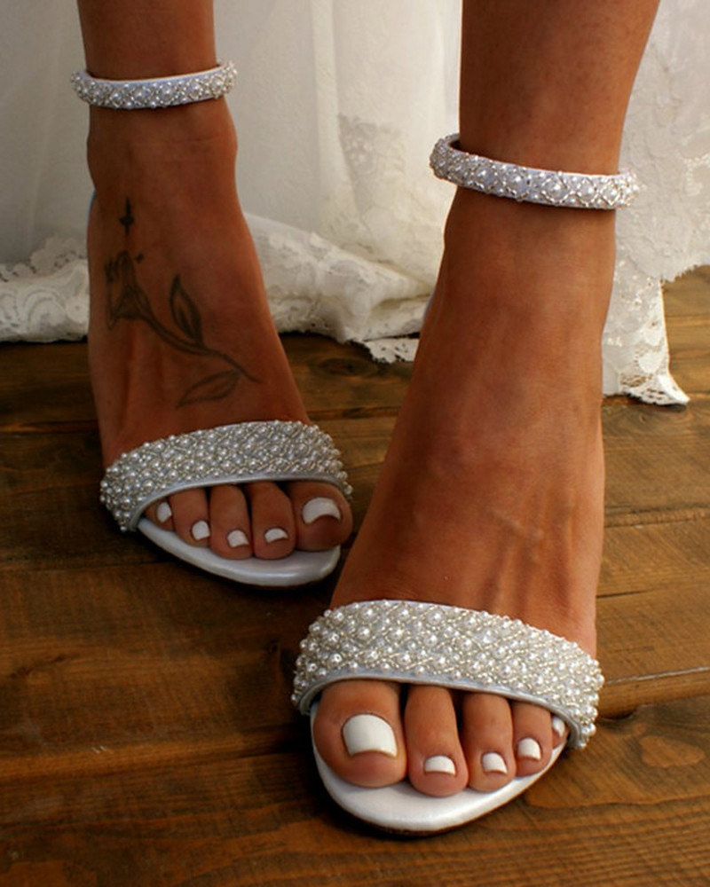 Heidi-Mode | Brautsandalen mit Anmutigem Design für Damen