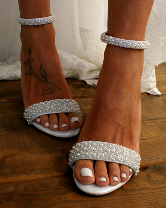 Heidi-Mode | Brautsandalen mit Anmutigem Design für Damen