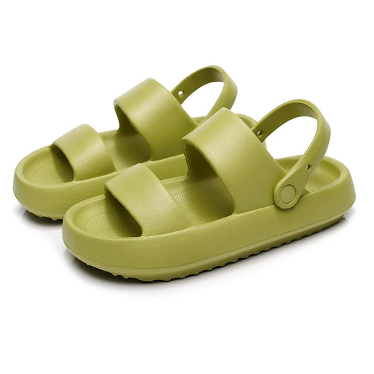 Heidi-Mode | Orthopädische Sandalen Comfort Plus Pantoletten mit Doppelriemen Gepolsterte, Lässige Slip-On-Sandalen