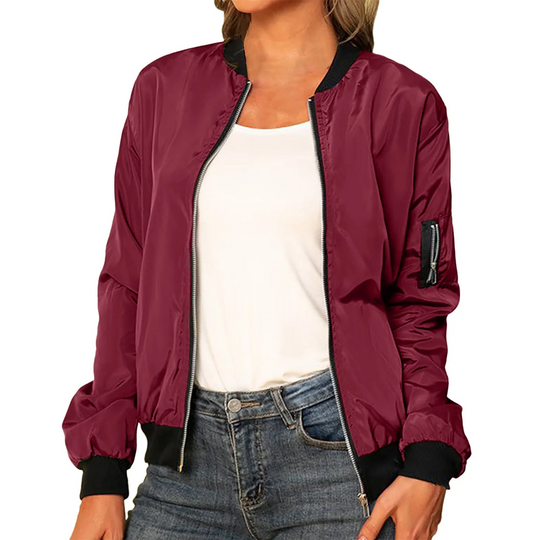 Heidi-Mode | Klassisches Lässiges Bomberjacke Damen