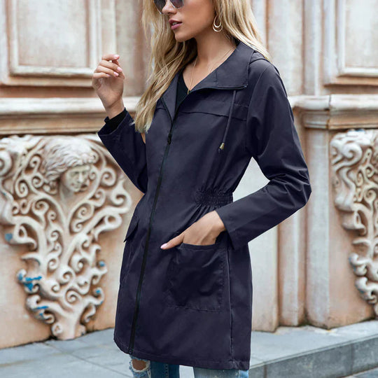 Heidi-Mode | Manteau De Pluie Long Et Léger À Capuche Pour Femmes