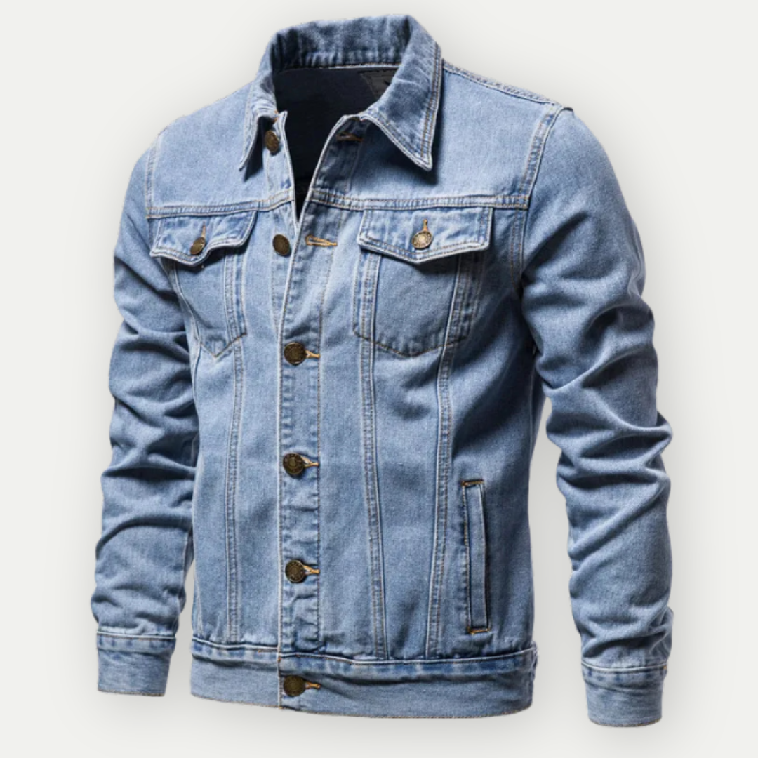 Heidi-Mode | Denim Trucker Jacke - Solid, Stilvoll und Zeitloses Design