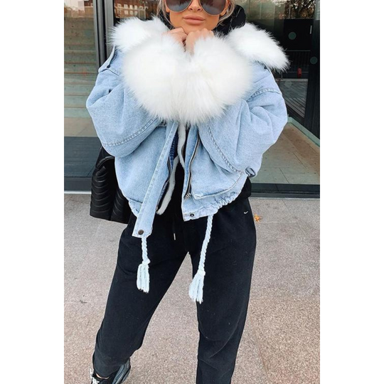 Heidi-Mode | Winterjacke aus Jeans für Frauen