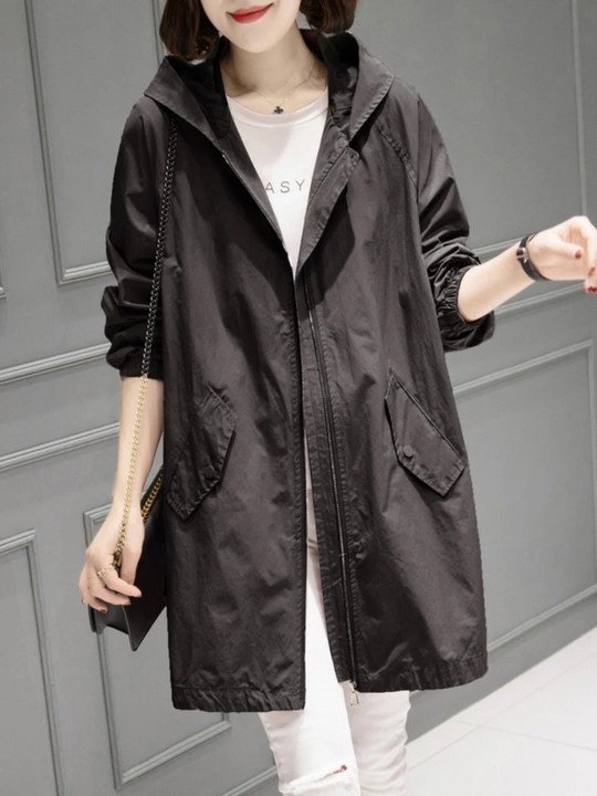 Trenchcoat Damenjacke Mit Kapuze