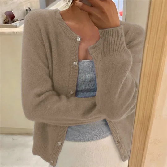 Heidi-Mode | Unifarbener Sommer Strickjacke Damen