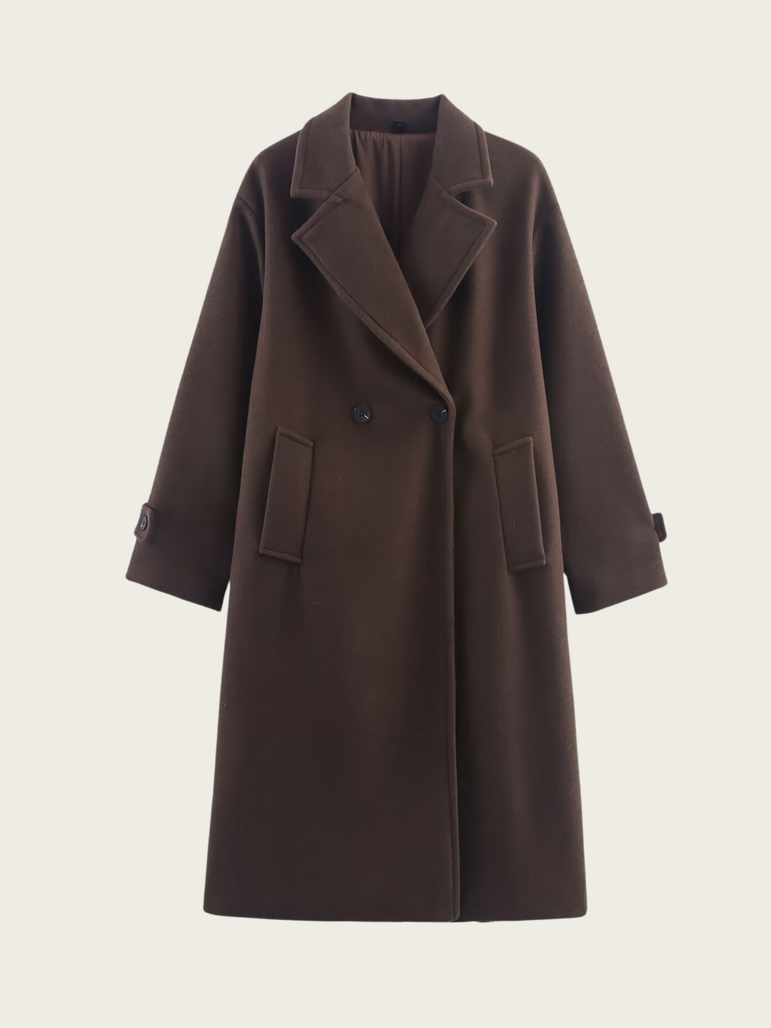 Heidi-Mode | Klassischer langen Reversmantel für Frauen Aleida