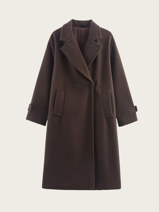 Heidi-Mode | Klassischer langen Reversmantel für Frauen Aleida