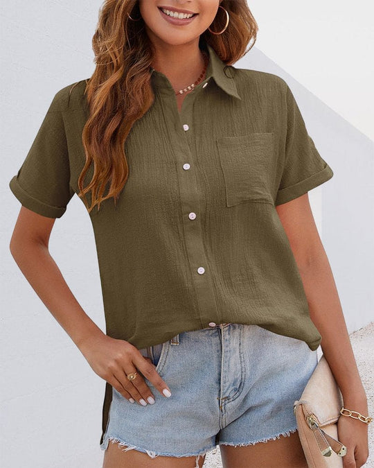 Heidi-Mode | Elegante Kurzarm Polo Bluse