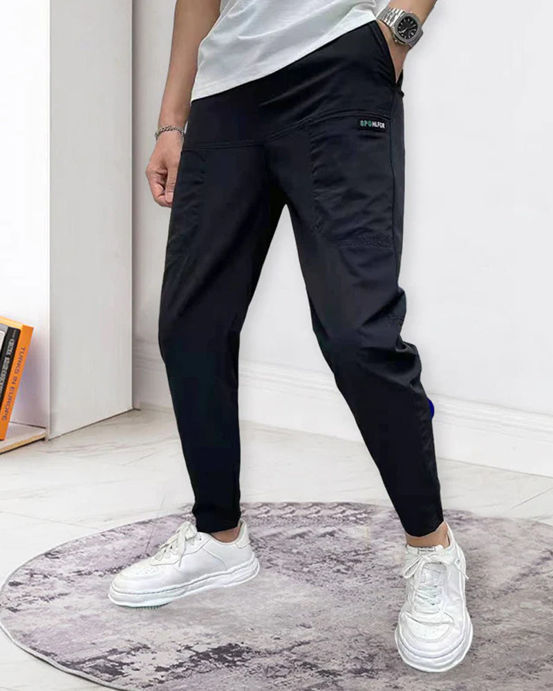 Heidi-Mode | Herren High Stretch Skinny Cargo-Hose mit mehreren Taschen