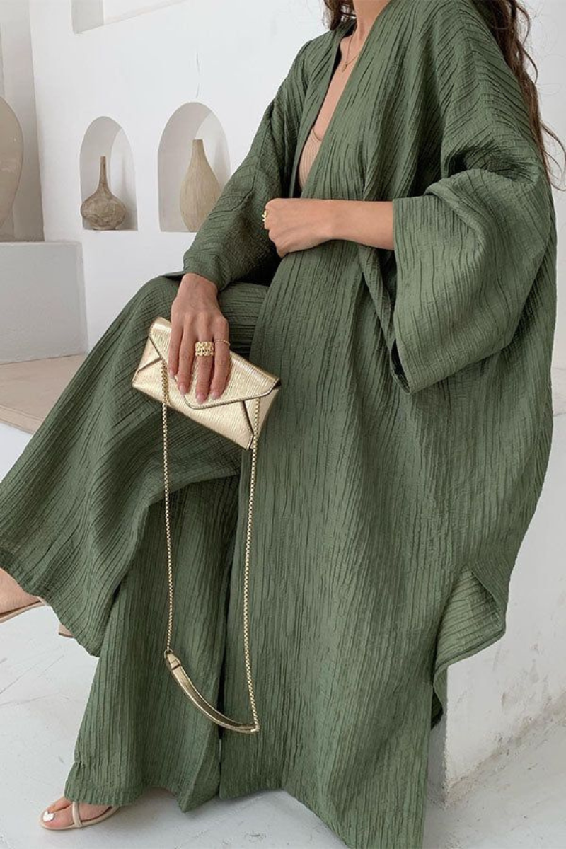 Heidi-Mode | Lässiger Strickjacke und Hosenanzug für Damen
