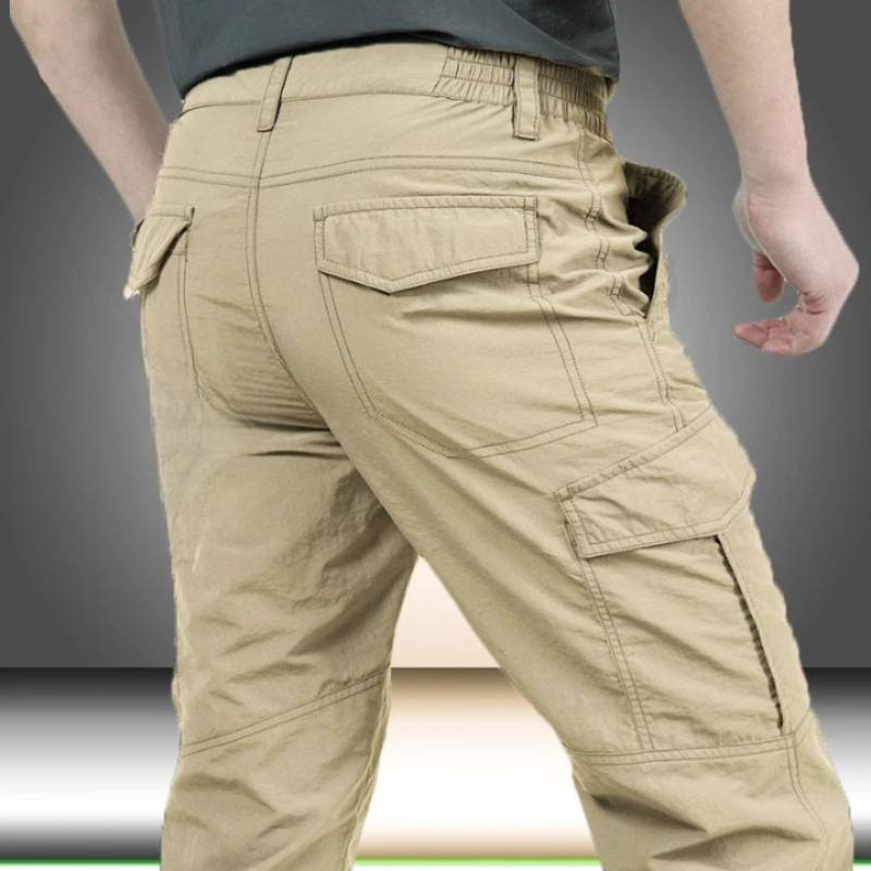 Heidi-Mode | Funktionale und Stilvolle Herren Cargo Hose mit Praktischen Klappen Taschen