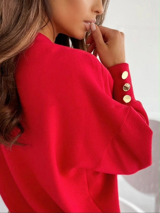 Heidi-Mode | Damen V Ausschnitt Pullover Langarm