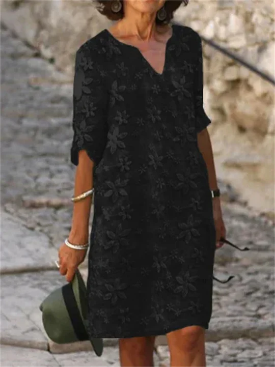 Heidi-Mode | Sommerkleider aus Baumwolle und Leinen mit Blumenmuster