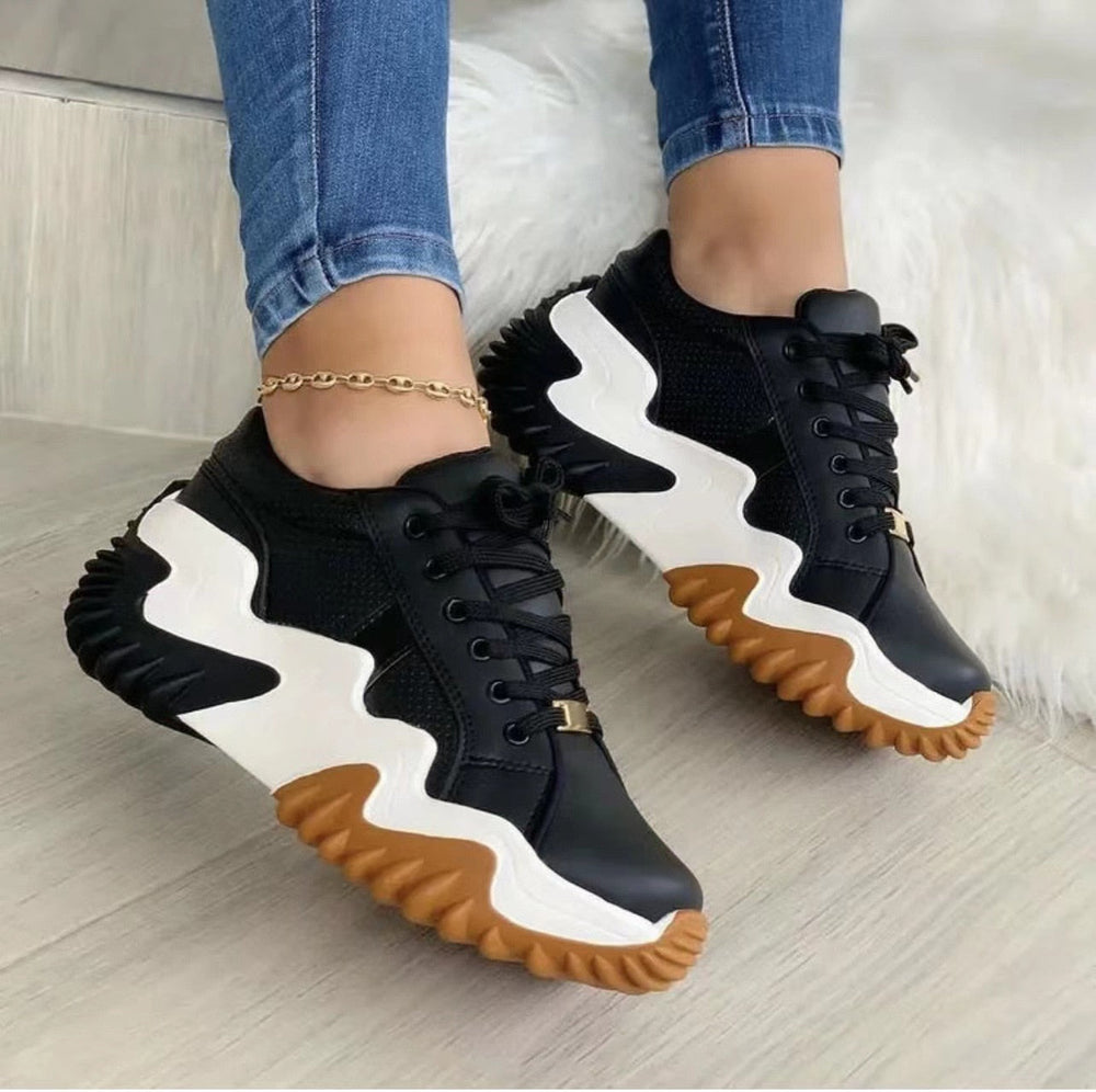 Heidi-Mode | Orthopädische Turnschuhe aus Leder mit Patchwork