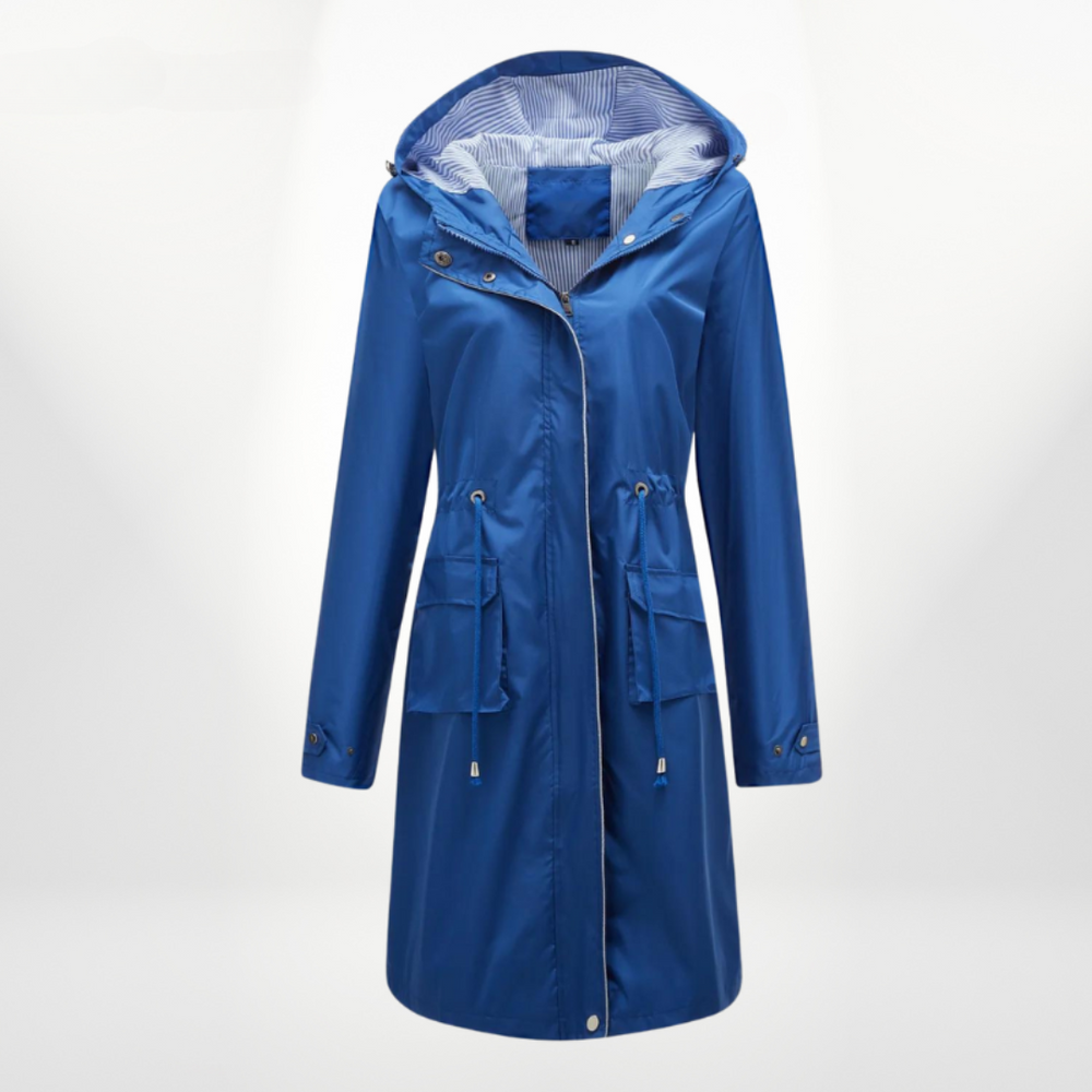 stylischer wasserdichter knielanger Trenchcoat