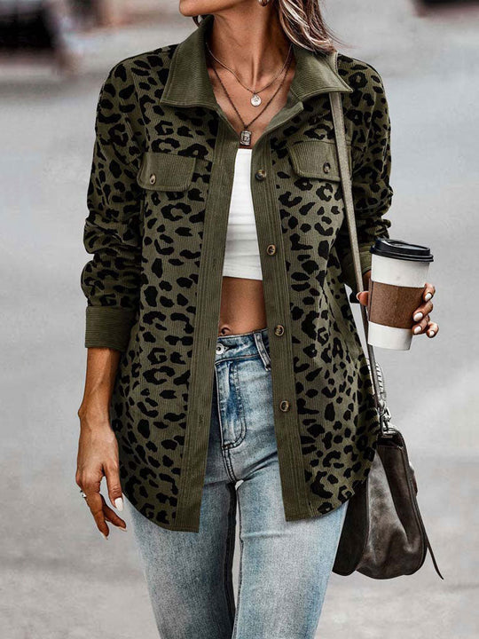 Heidi-Mode | Trendige Zwischen Jacke mit Leopardenmuster
