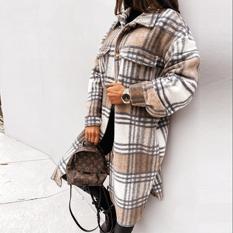 Heidi-Mode | Bequeme Lange Wollene Damenjacke