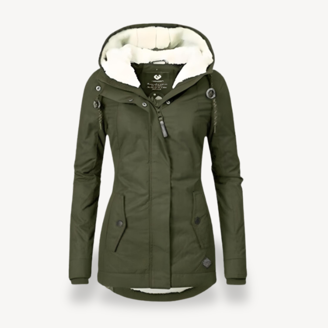 Heidi-Mode | Damen Wasserdichte Winterjacke mit Kapuze