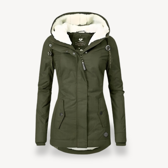 Heidi-Mode | Damen Wasserdichte Winterjacke mit Kapuze