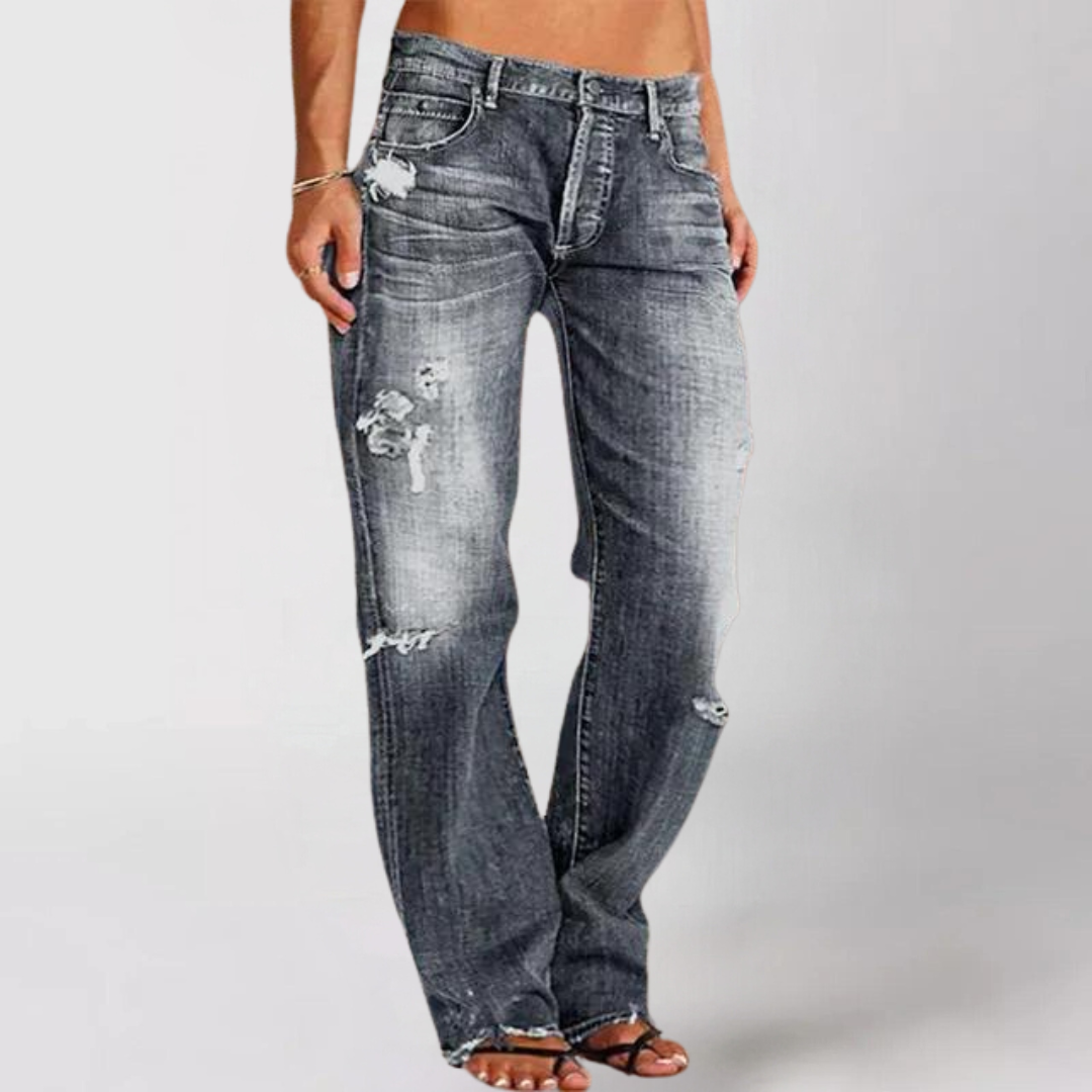 Heidi-Mode | Weit Geschnittene Denim Jeans für Frauen