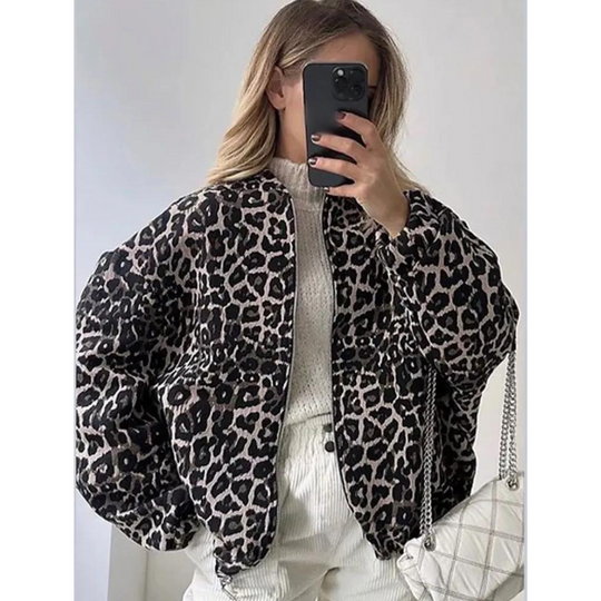 Heidi-Mode | Bomberjack mit Leopardenmuster