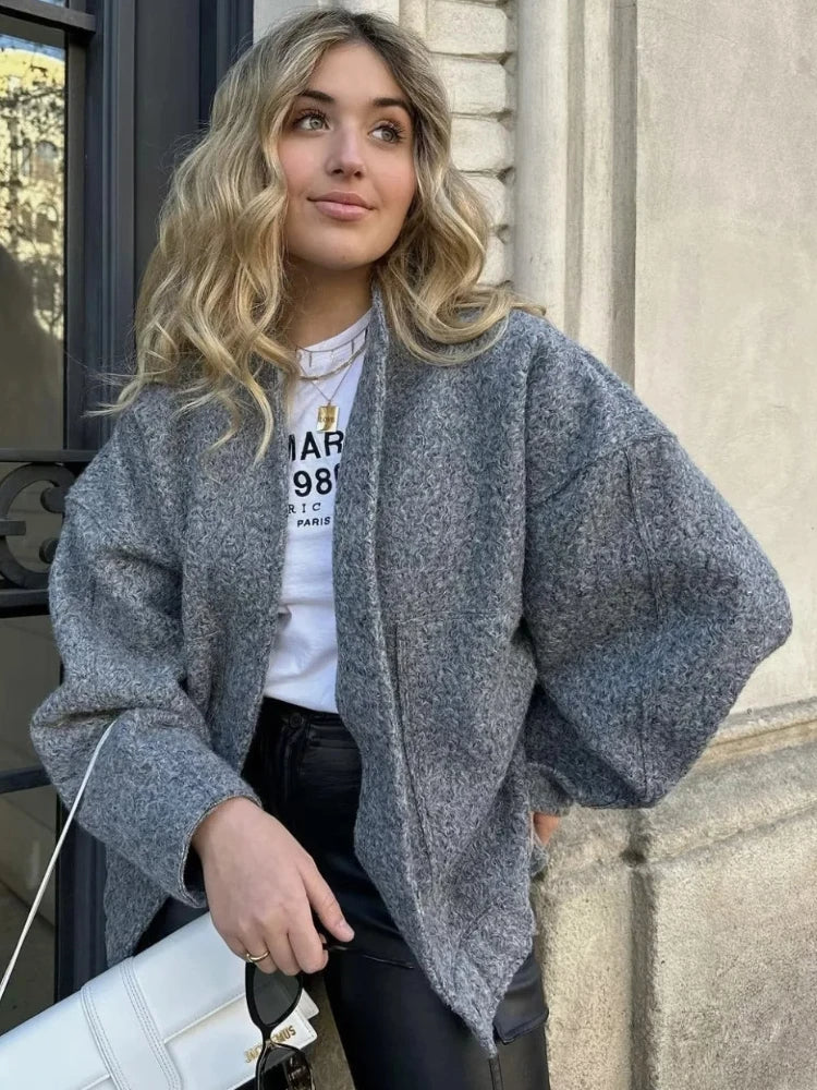 Heidi-Mode | Trendiger Lässiger Damen Mantel in Übergröße