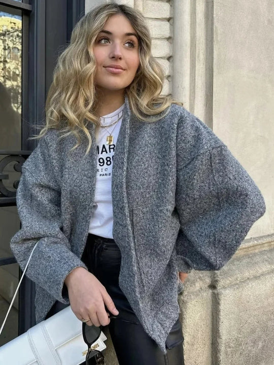 Heidi-Mode | Trendiger Lässiger Damen Mantel in Übergröße