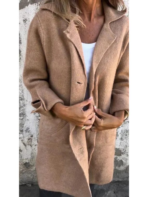 Heidi-Mode | Lange Strickjacken Damen Elegante Strickjacke mit Knöpfen