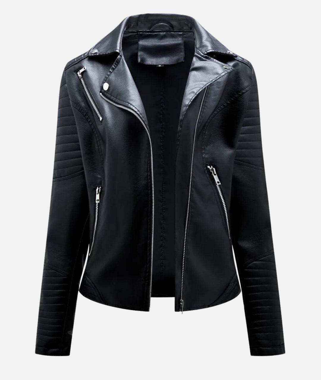 Heidi-Mode | Damen Lederjacke Ohne Kapuze Stilvolle Bikerjacke