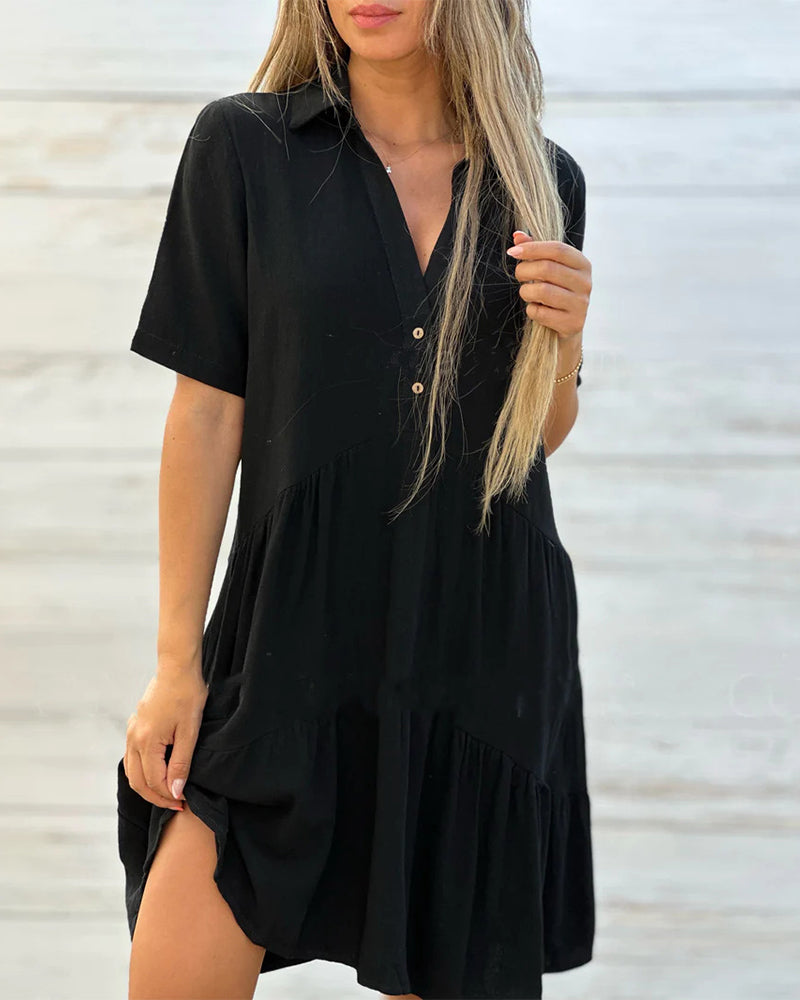 casual zomerjurk met korte mouw