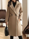Heidi-Mode - Winter Wollmantel Gürtel Slim