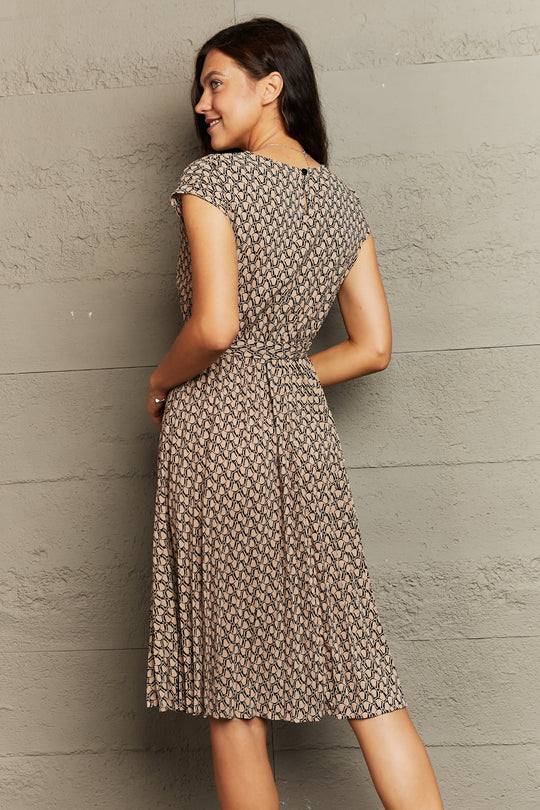 Heidi-Mode | Rundhals Krawatten Taille Kleid