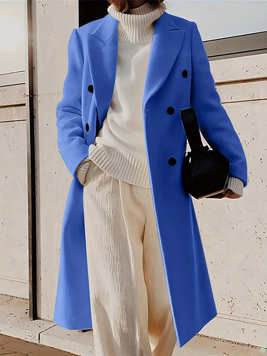 Heidi-Mode - Stilvolle klassische Winter Doppelreiher Umkehrmantel für Frauen