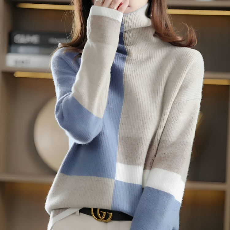 Heidi-Mode | Pullover Sweatshirt Mit Rollkragen Für Damen