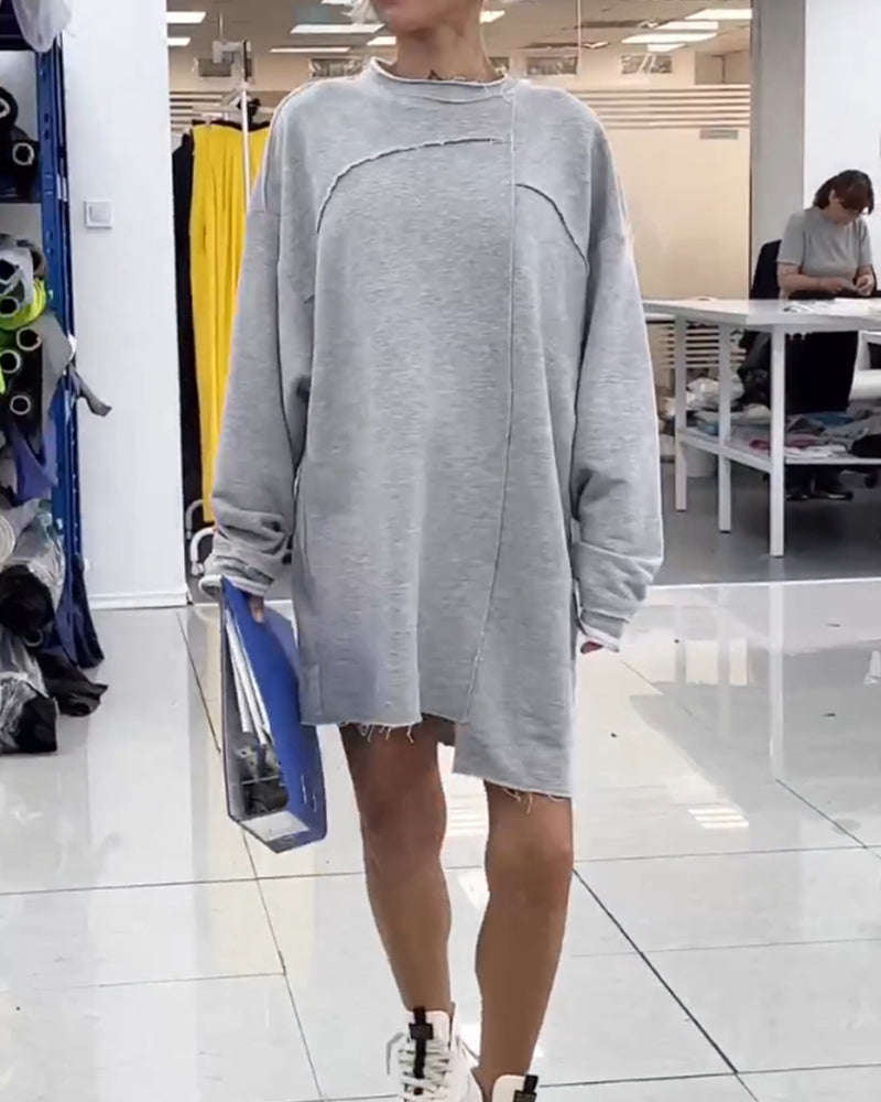 Heidi-Mode | Rundhals Entspannte Kleid Zum Wechseln