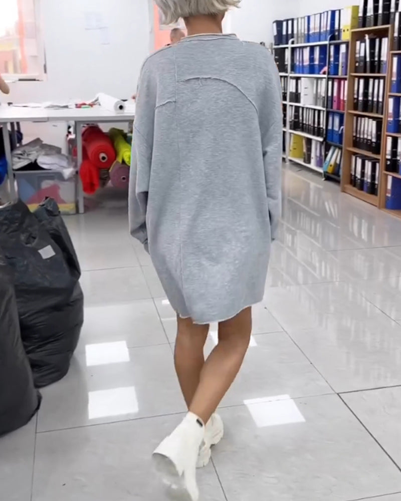 Heidi-Mode | Rundhals Entspannte Kleid Zum Wechseln