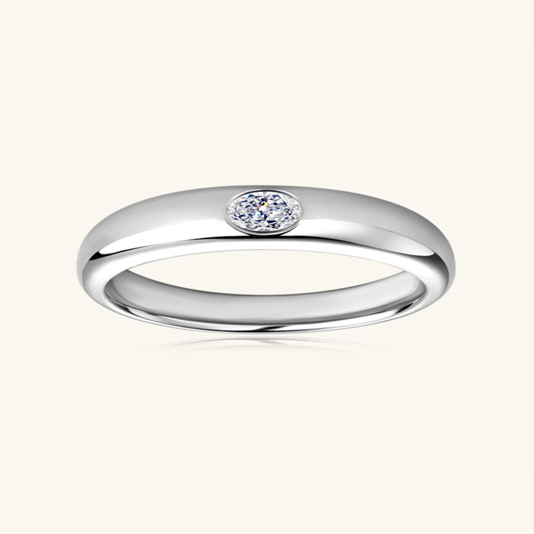 Heidi-Mode | 925 Sterling Silber Eingelassener Moissanite Ring
