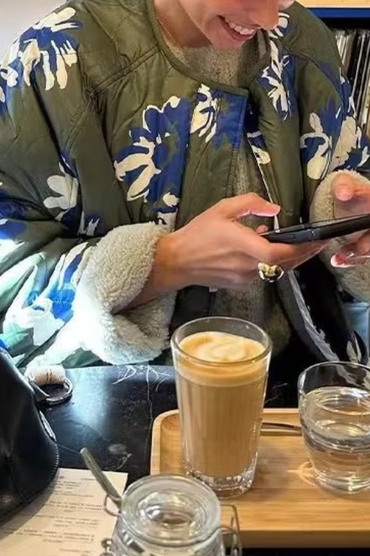 Heidi-Mode | Gedruckte Rundhals Einreihige Dünne Baumwolljacke