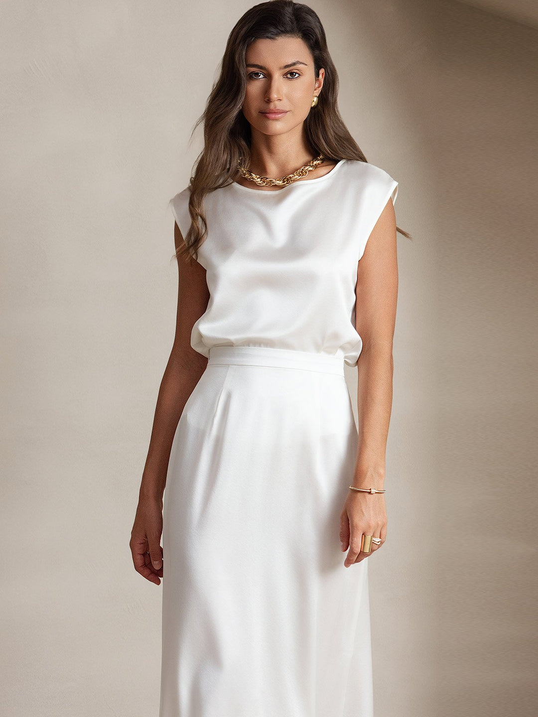 Heidi-Mode | Seiden Kapuze Ärmel Bluse