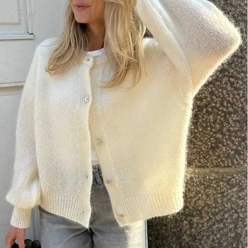 Heidi-Mode | Damenpullover mit Knöpfen