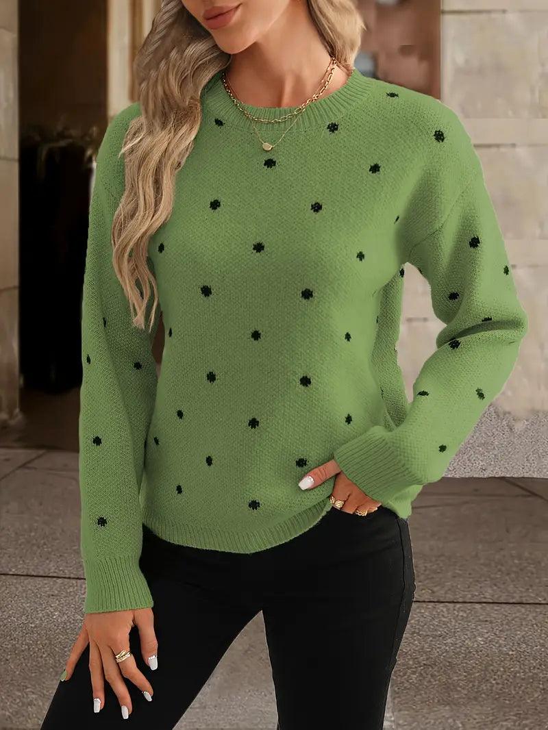 HeidiMode – langärmliger poker-dot-pullover
